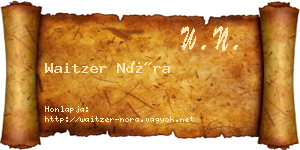 Waitzer Nóra névjegykártya