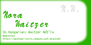 nora waitzer business card